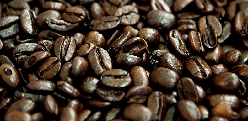 Once roasted, coffee beans take on a dark brown color. Types of roasts generally fall into one of four categories: light, medium, medium-dark and dark. The degree of roast will affect the flavor and body of the coffee. Photo by Molly J. Smith