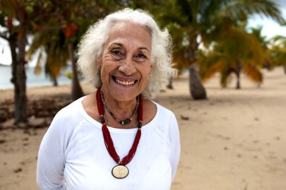 Myrna Pagan, 77, is a long-time resident of Vieques Island and a member of the resistance movement. A cancer survivor, she has had many friends and family members who have been affected by the U.S. military's long occupation of the island. Photo by Molly J. Smith