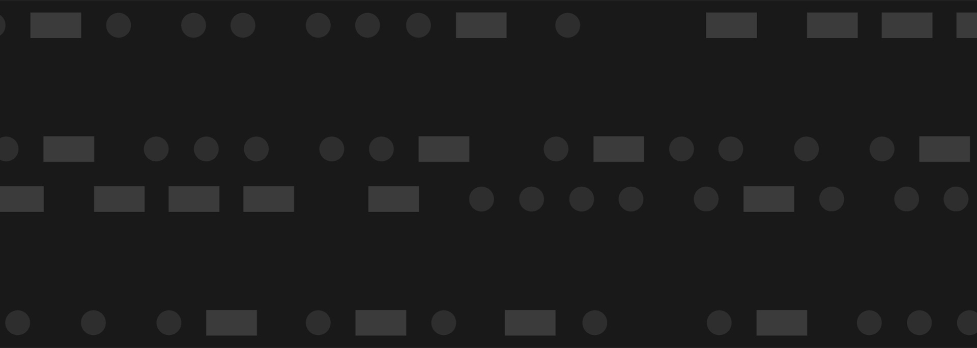 Abstract network pattern with interconnected gray rectangles and dots on dark background.