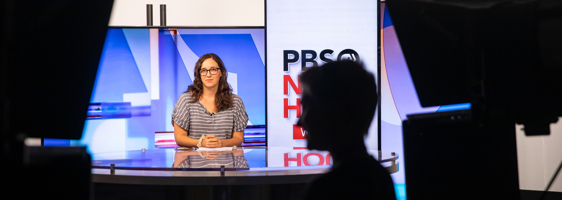 PBS Newshour West scouting new set. Photo by Ellen O'Brien