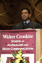 Rafael Romo speaking at Fall 2010 Convocation