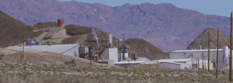 Albemarle's lithium mining facility, Silver Peak, Nev., photographed on Oct. 16, 2023. (John Leos / Howard Center for Investigative Journalism)